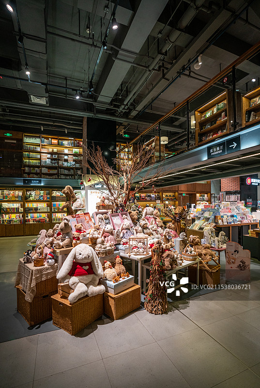 中国江苏常州最美书店半山书局、书籍、知识海洋、进步阶梯、纸书图片素材