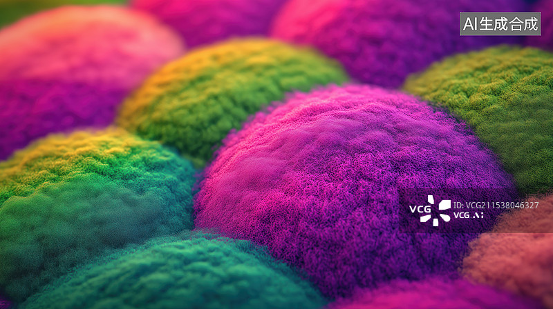 【AI数字艺术】清新明亮羊毛毡毛绒彩色抽象3D卡通儿童家装图案图片素材