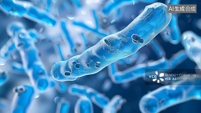 【AI数字艺术】益生菌微观概念图微生物生物科学图片素材