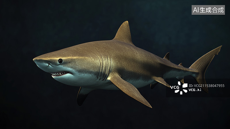【AI数字艺术】潜伏在深海的巨型猎食者图片素材