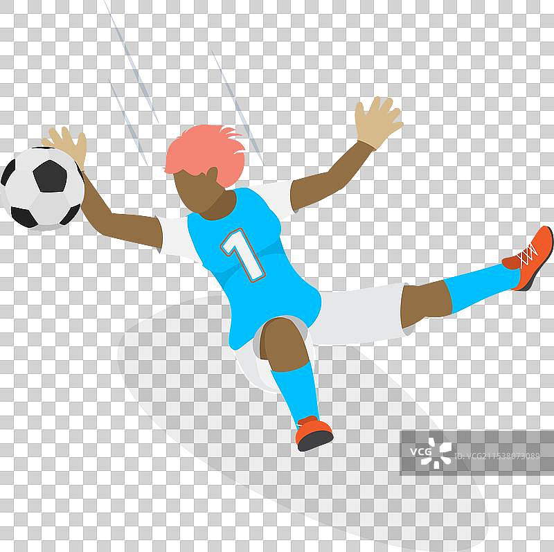 女性足球的3D等距平面图集图片素材
