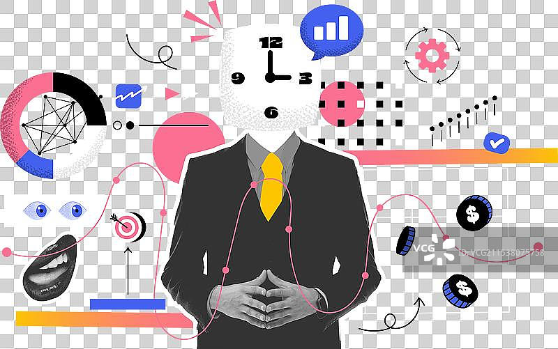 拼贴海报设计 - 商业概念图片素材