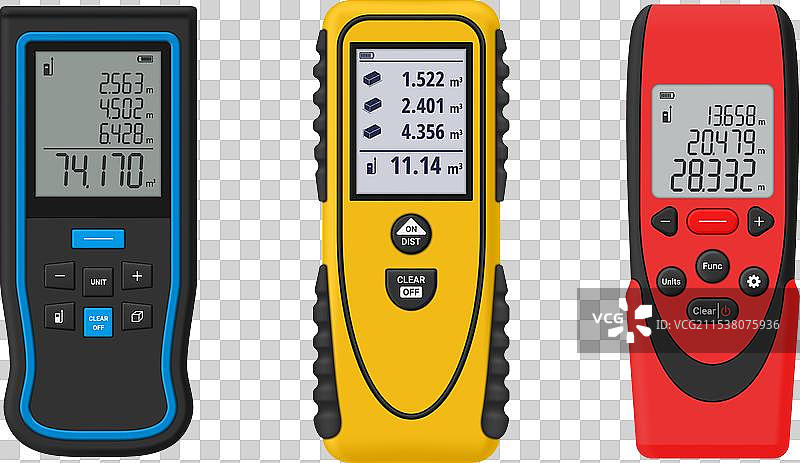激光测距仪数字设备用于测量距离图片素材