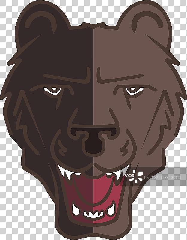 熊脸标志图片素材