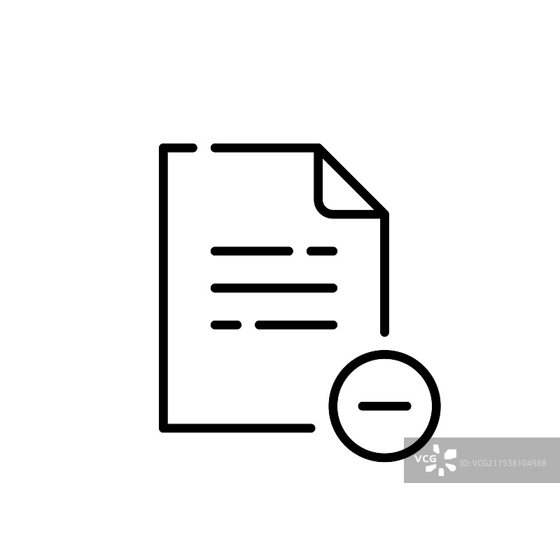 带有减号的矩形线条艺术符号标志图片素材