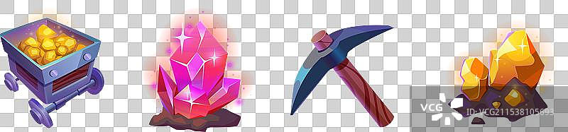 游戏用户界面设计图标的金矿设备图片素材