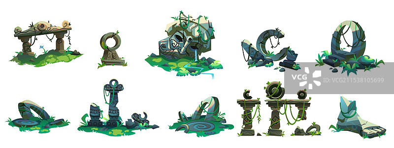 古老失落文明建筑的遗迹图片素材