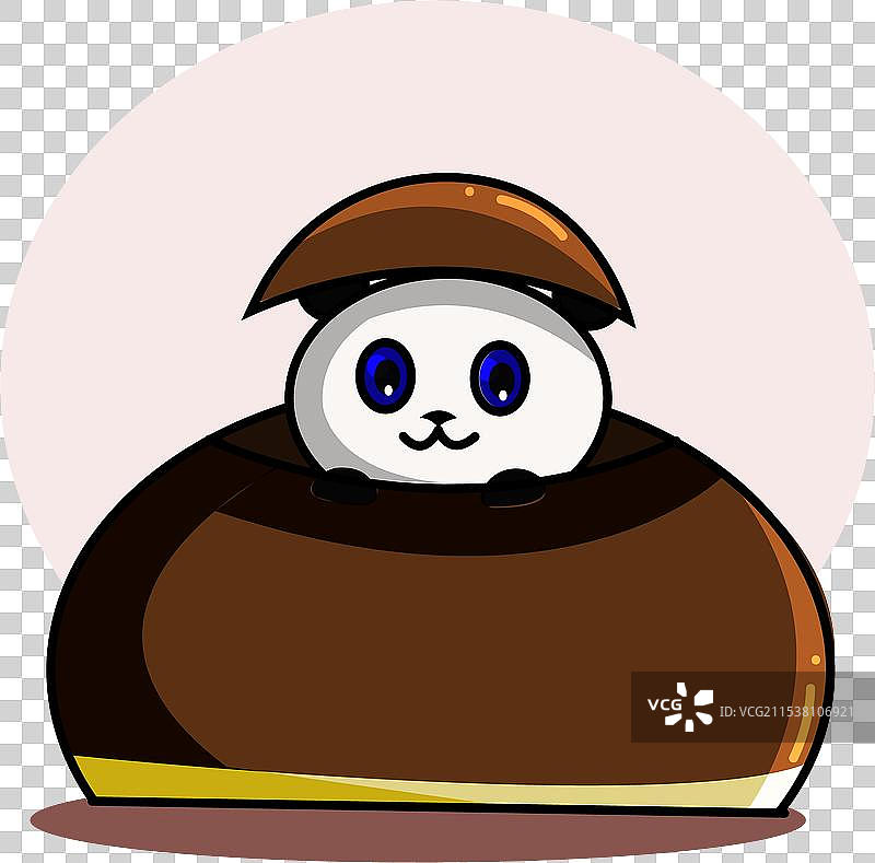 可爱的熊猫与饼干的卡通动物图片素材