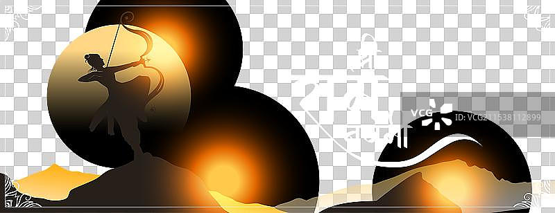 与拉玛神的贾伊·施里·拉姆·纳瓦米祝福横幅图片素材