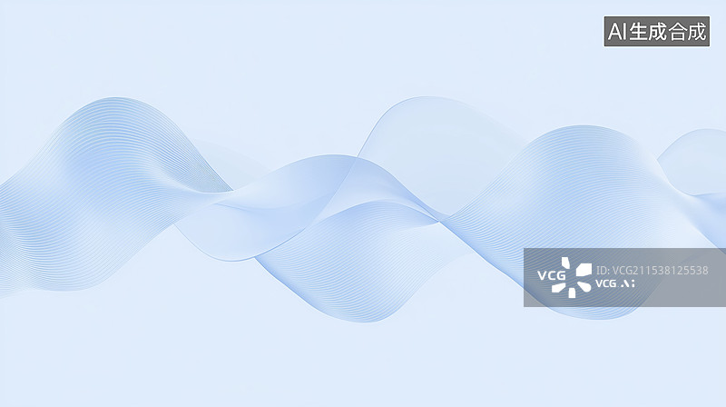 【AI数字艺术】科学技术数字化抽象波浪图片素材