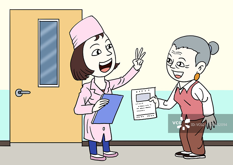 老人到医院就诊图片素材