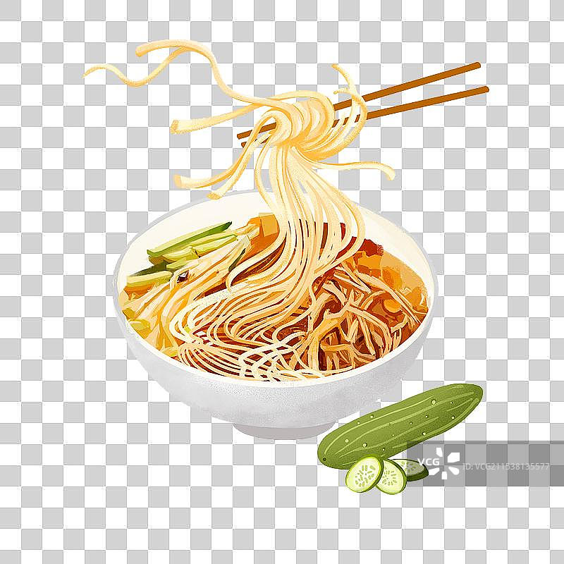 凉面插画图片素材