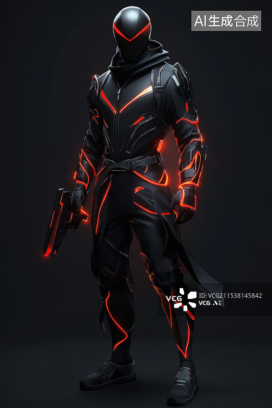 【AI数字艺术】游戏角色男性战士服饰特写图片素材