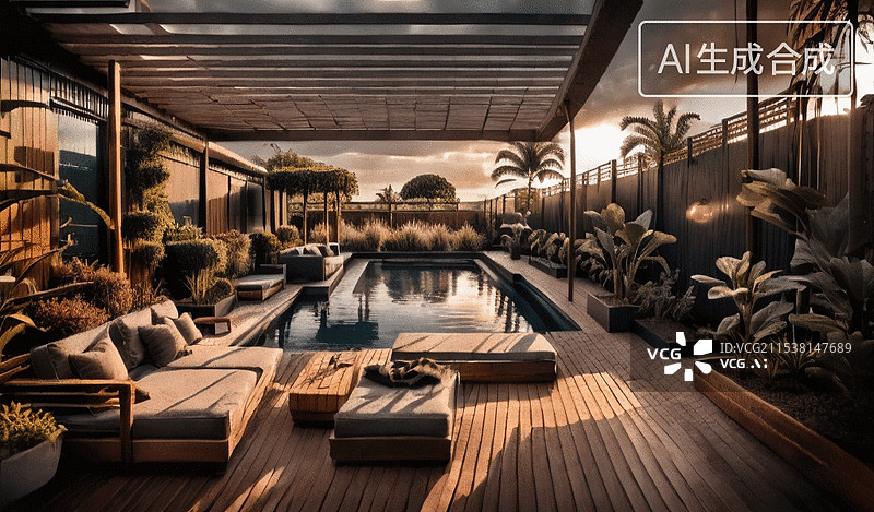 【AI数字艺术】热带度假胜地图片素材