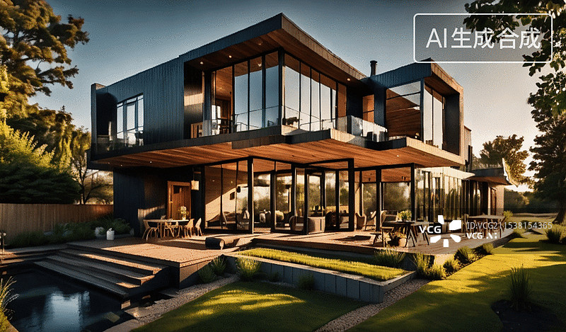 【AI数字艺术】现代豪宅图片素材