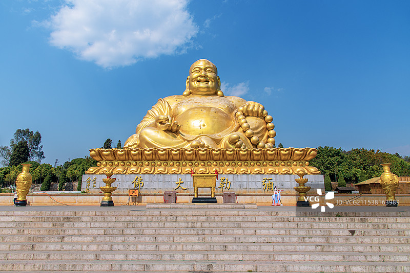 云南弥勒寺图片素材