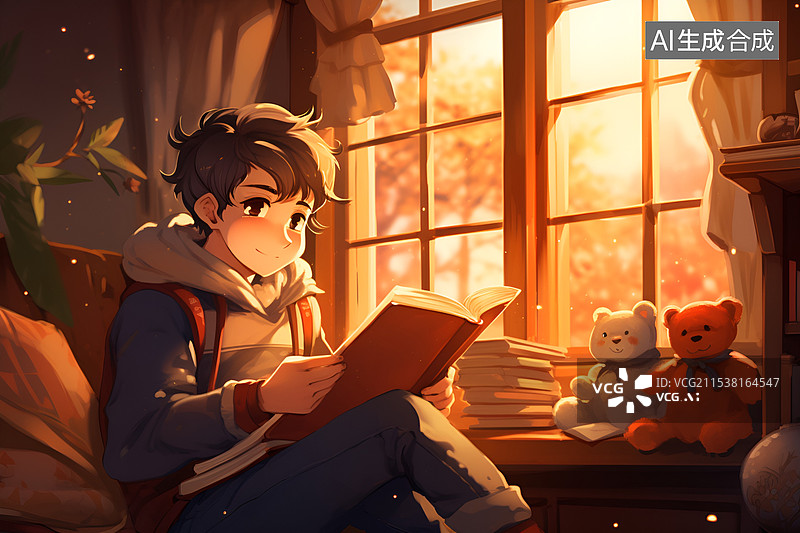 【AI数字艺术】【AI数字艺术】在冬天一个人的阅读场景图片素材