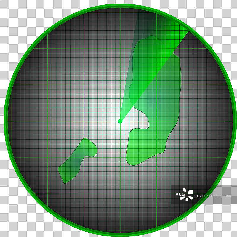 雷达屏幕上有巴勒斯坦的轮廓图片素材