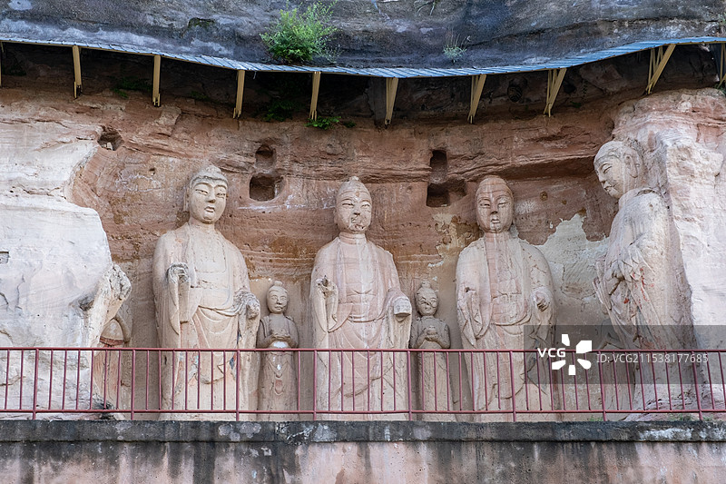 甘肃庆阳镇原县石空寺石窟图片素材