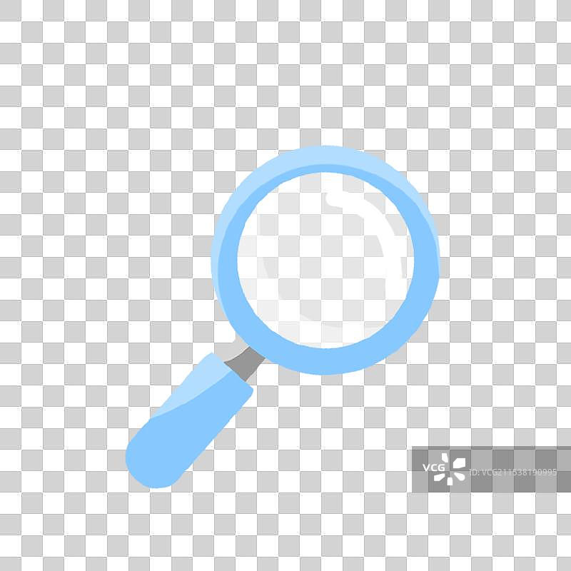 放大镜扁平插画元素图片素材