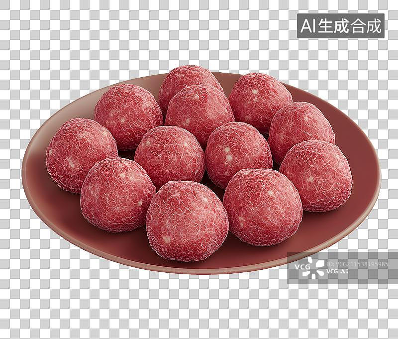 【AI数字艺术】AIGC：3D卡通美食炸肉丸图片素材