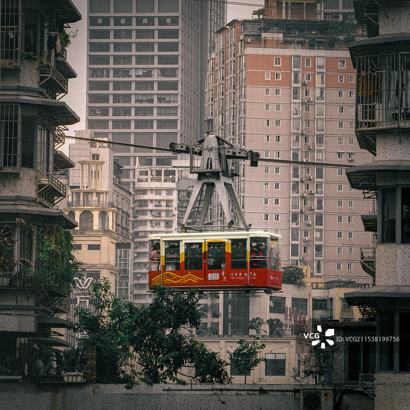 重庆白象居缆车图片素材