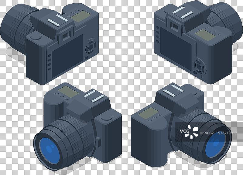 等距专业数码单反相机图片素材