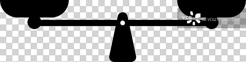 黑色单一符号天平图标图片素材