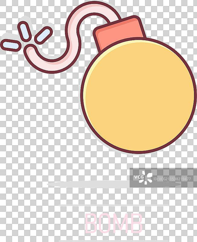 漫画风格的炸弹图标，卡通炸药图片素材