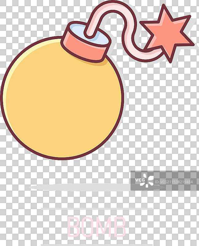 漫画风格的炸弹图标，卡通炸药图片素材