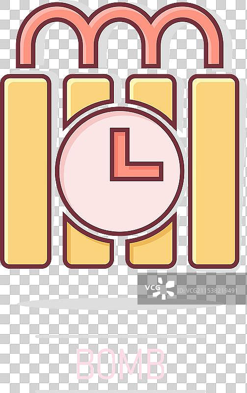 漫画风格的炸弹图标，卡通炸药图片素材