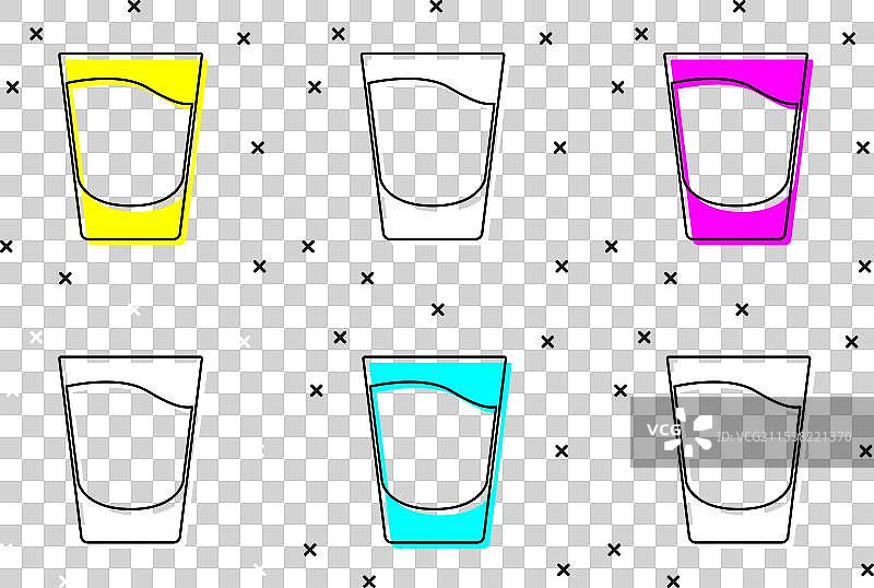 独立在彩色背景上的酒杯图标图片素材