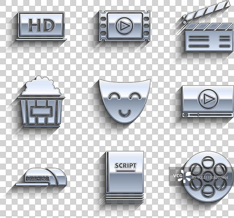 喜剧面具场景电影胶卷图片素材