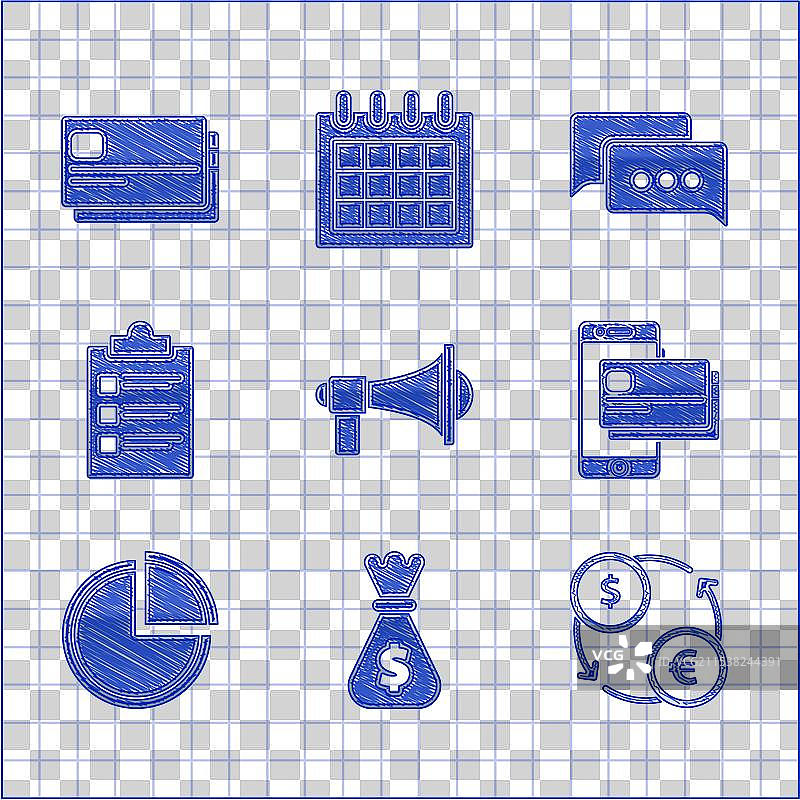 扩音器、钱袋、交换、手机和图片素材