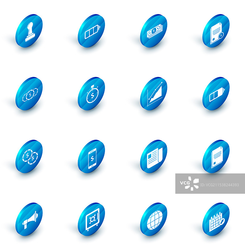 设置电池充电水平指示器堆叠纸张图片素材