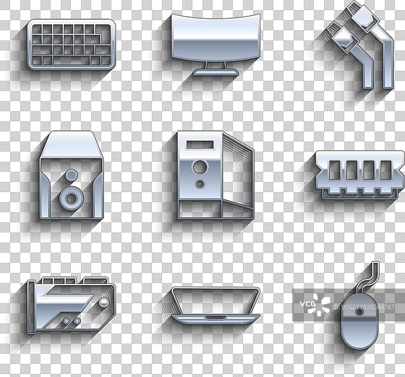 电脑笔记本电脑鼠标内存的收纳盒图片素材