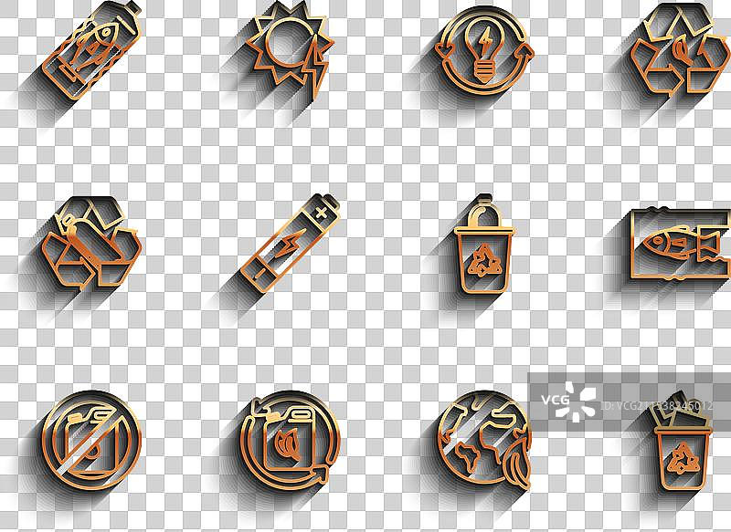 设置汽油生物燃料罐的线号停止标志图片素材