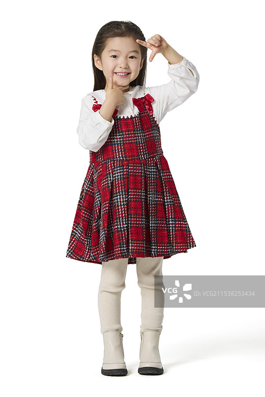 快乐小女孩庆祝新年图片素材