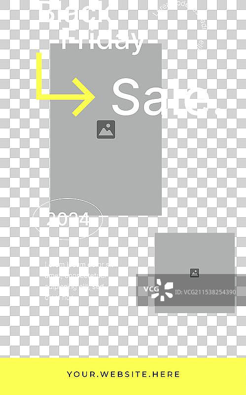 时尚的现代贴纸风格，带有黄色元素图片素材