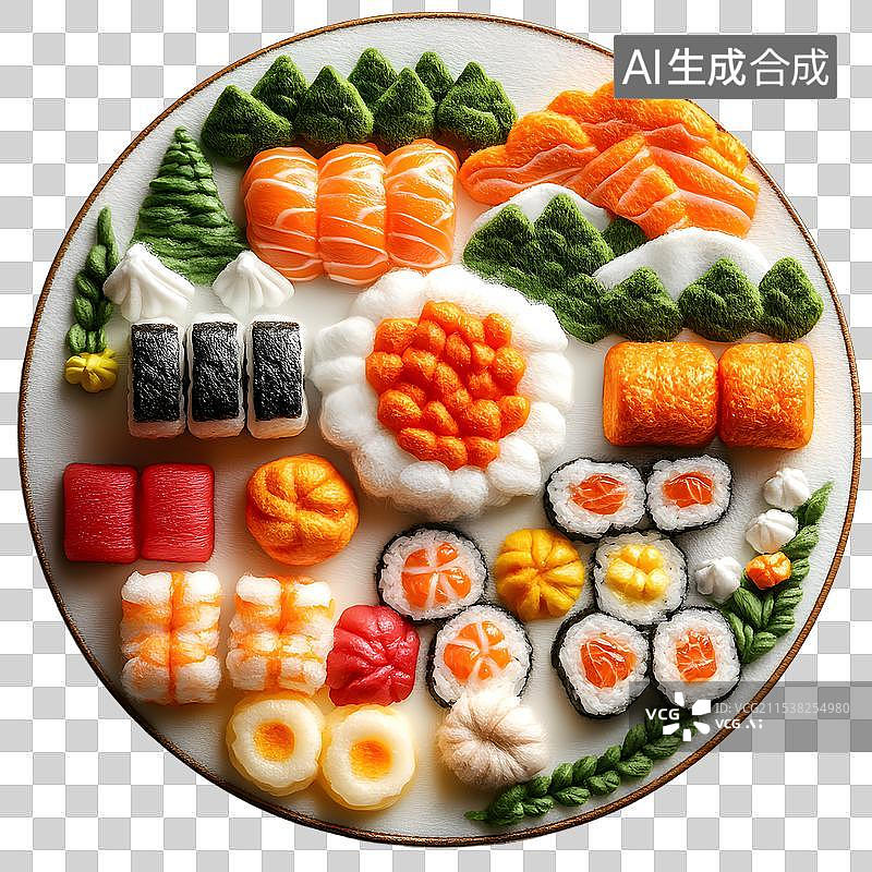 【AI数字艺术】新春元素美食小吃菜品图片素材
