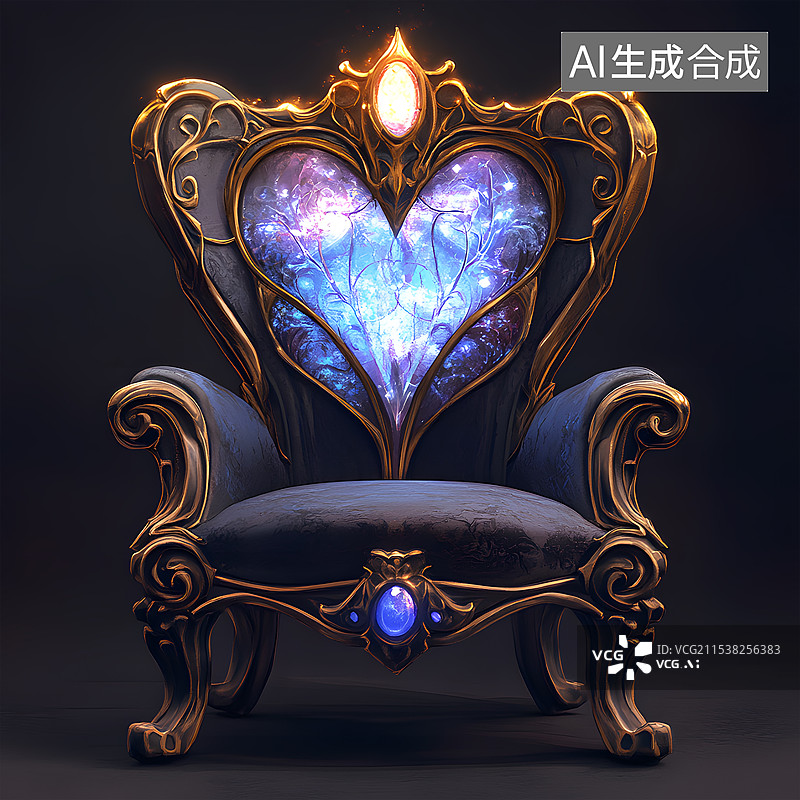 【AI数字艺术】高美感游戏特效风格元素：家具椅子桌子衣橱书柜书包书桌餐桌沙发魔镜宝盒图片素材