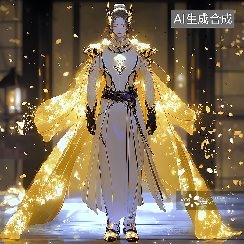 【AI数字艺术】高美感游戏特效风格元素游戏角色的服饰图片素材