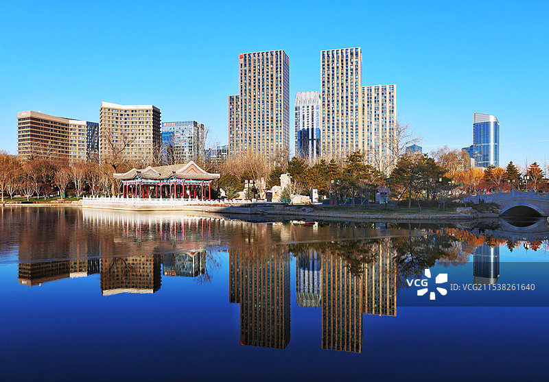 冬季北京西海子公园风光图片素材