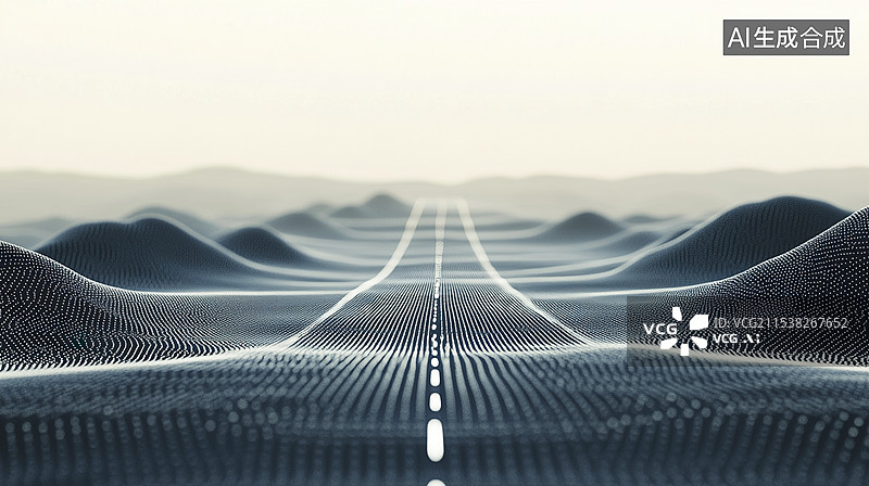 【AI数字艺术】未来可充电公路概念图片素材