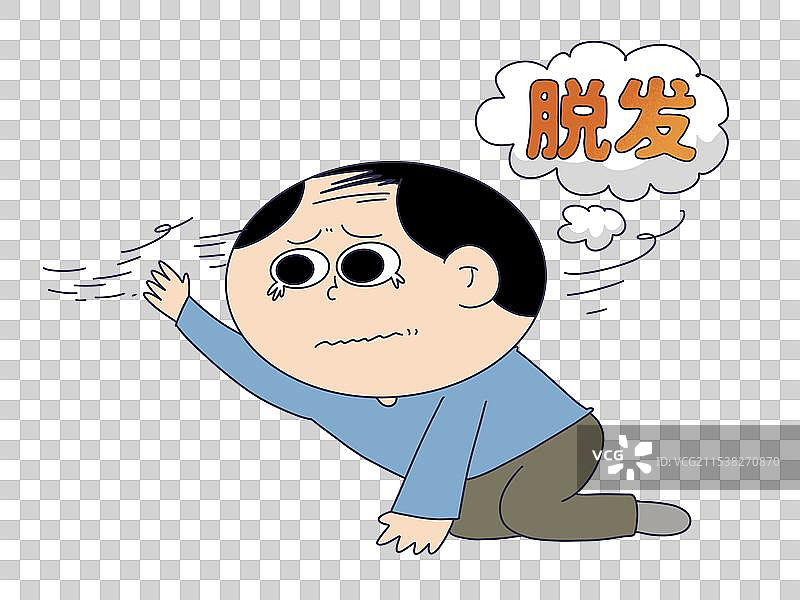 脱发秃顶的人物图片素材