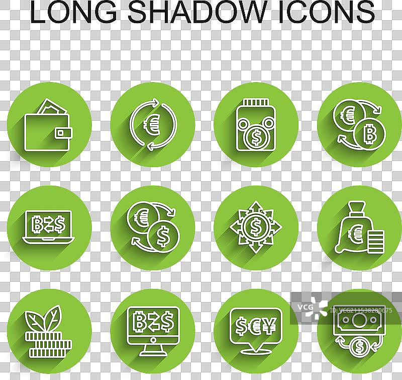 设置线美元植物加密货币交易所图片素材
