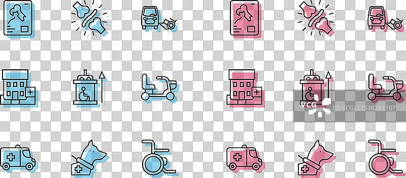 设置紧急车辆导盲犬X光照片图片素材