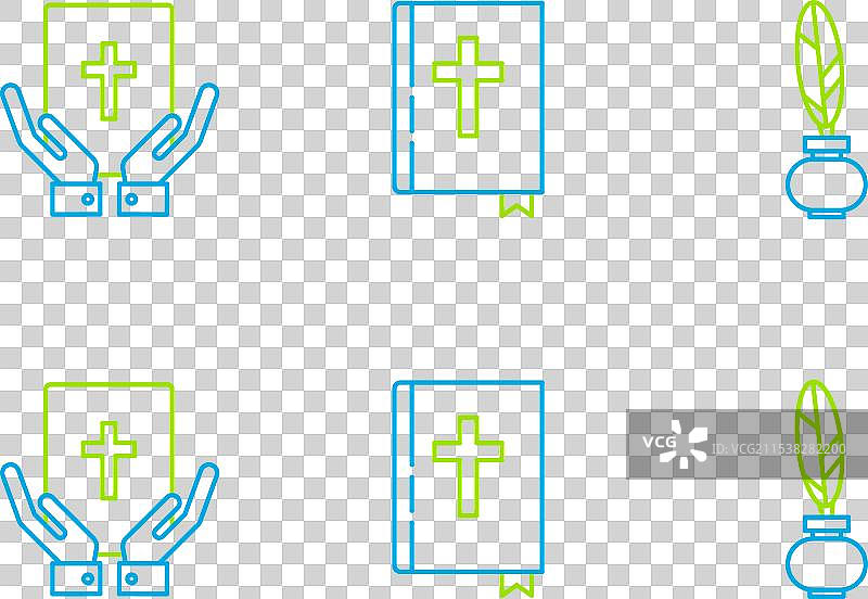 在圣经上设置羽毛笔和墨水瓶的誓言图片素材