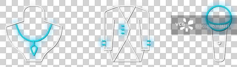 麦克风项链模特与西装图片素材