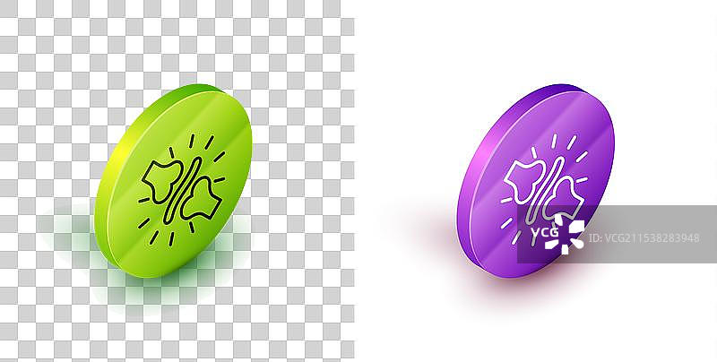 等距线性关节疼痛膝盖疼痛图标图片素材